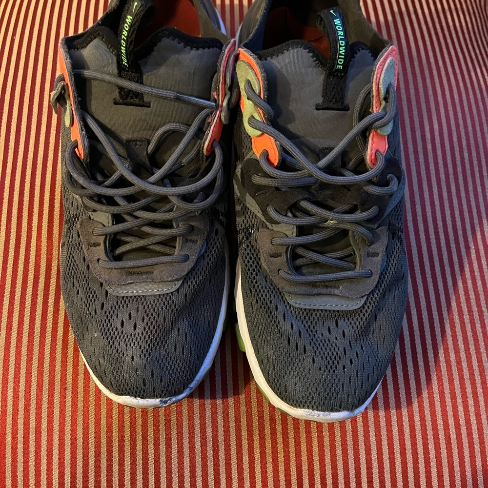 Nike Gray and Orange Sneakers with Breathable Design